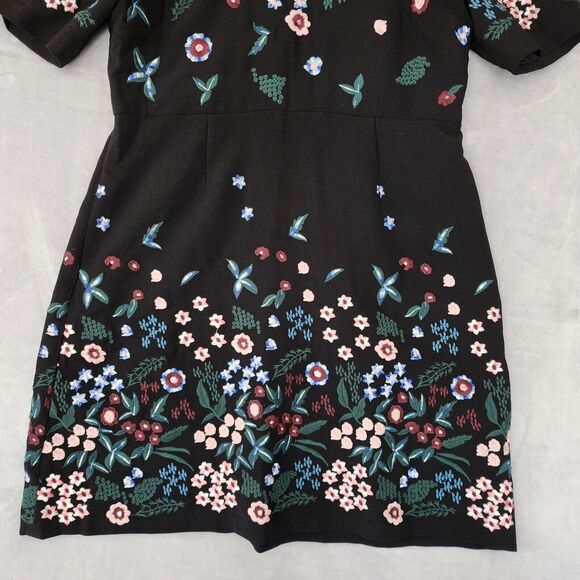 Lord & Taylor Black Dress with Colorful Floral Design - Picture 3 of 14